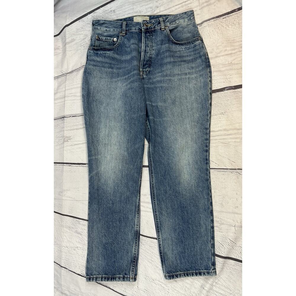 Everlane Jeans Women's 30 Blue The Curvy 90s Cheeky Straight Crop High Rise